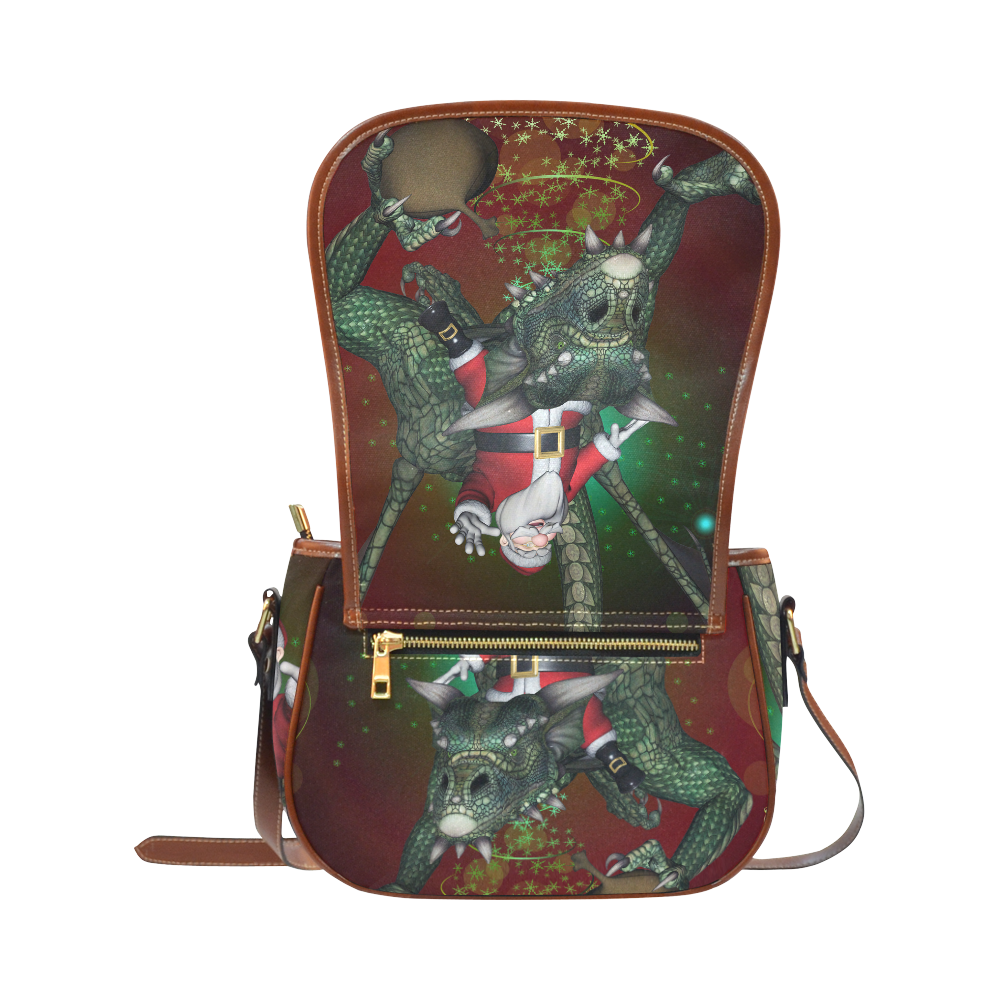 Santa Claus with dragon Saddle Bag/Small (Model 1649) Full Customization