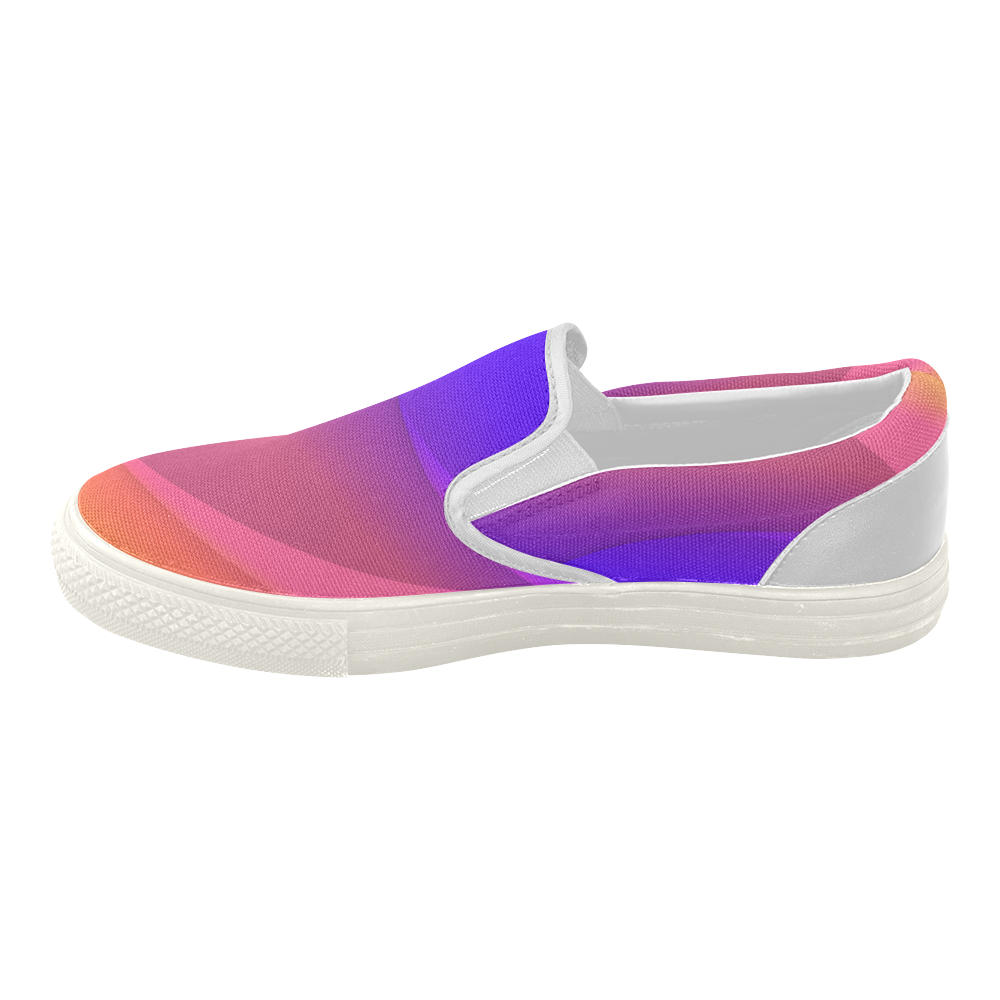 Color Shift Women's Slip-on Canvas Shoes (Model 019)