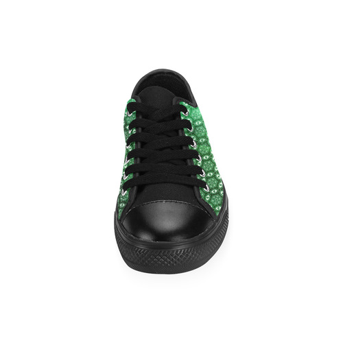 Green Abstract Forest Men's Classic Canvas Shoes/Large Size (Model 018)