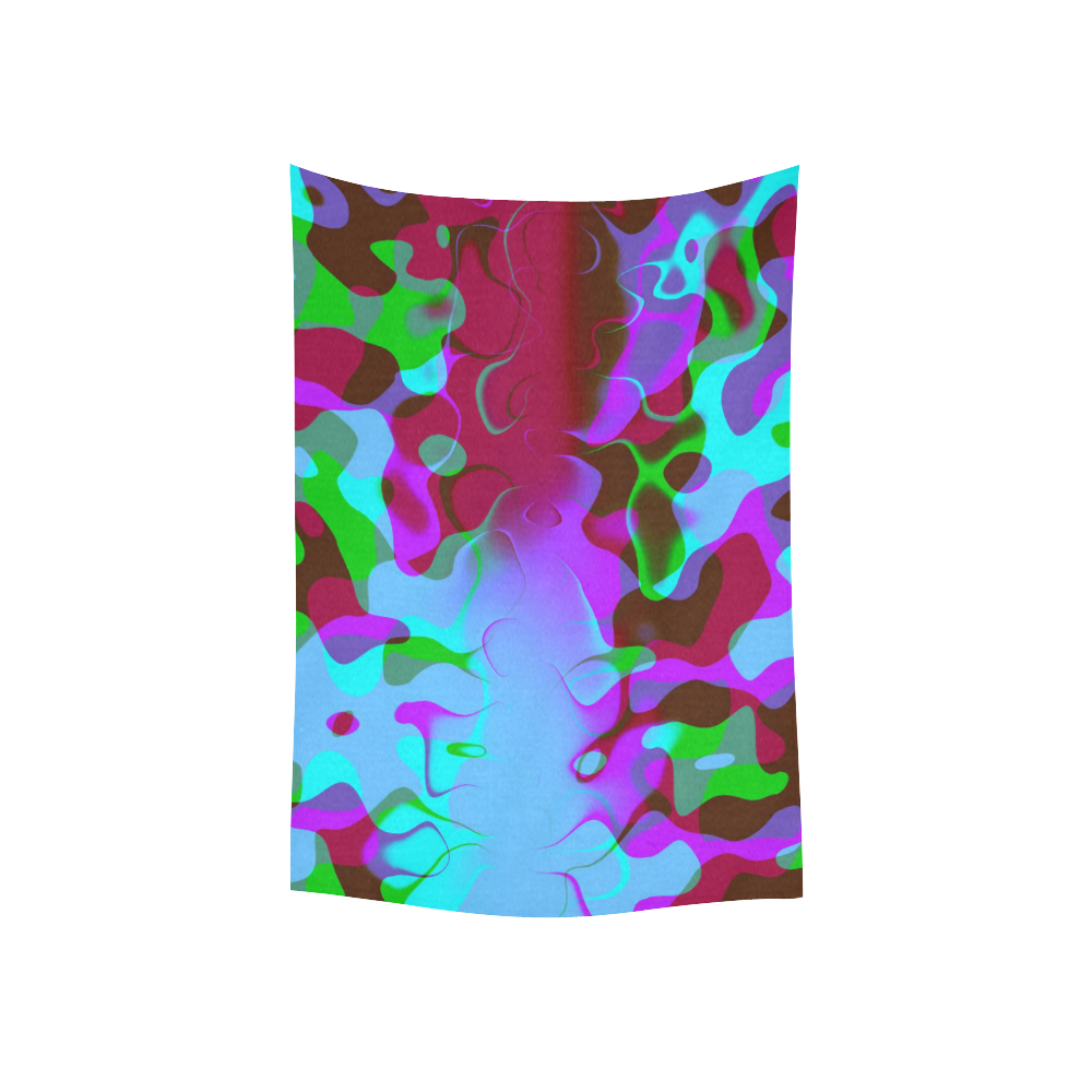 Retro Abstract Colorsplash Cotton Linen Wall Tapestry 40"x 60"