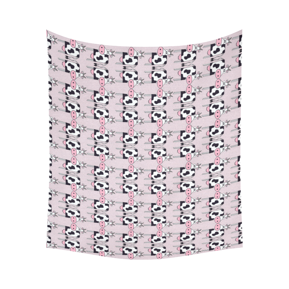 Cow Pattern Cotton Linen Wall Tapestry 60"x 51"