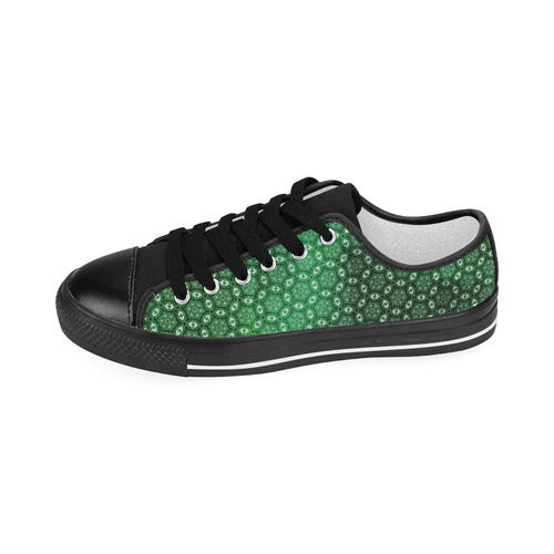 Green Abstract Forest Men's Classic Canvas Shoes (Model 018)