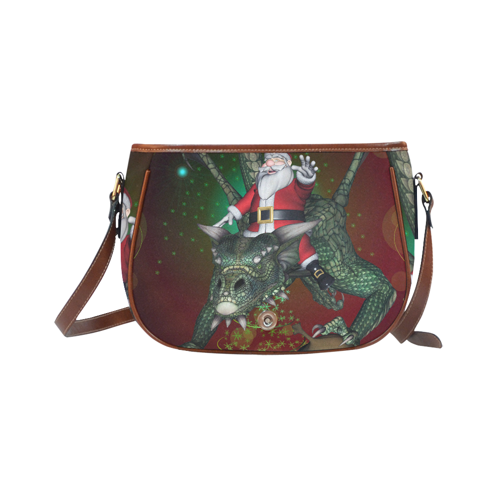 Santa Claus with dragon Saddle Bag/Small (Model 1649) Full Customization