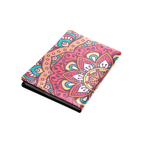 Red Bohemian Mandala Design Custom NoteBook B5