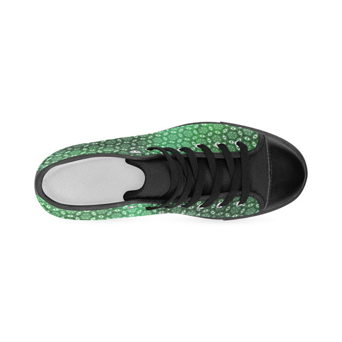 Green Abstract Forest Men’s Classic High Top Canvas Shoes (Model 017)