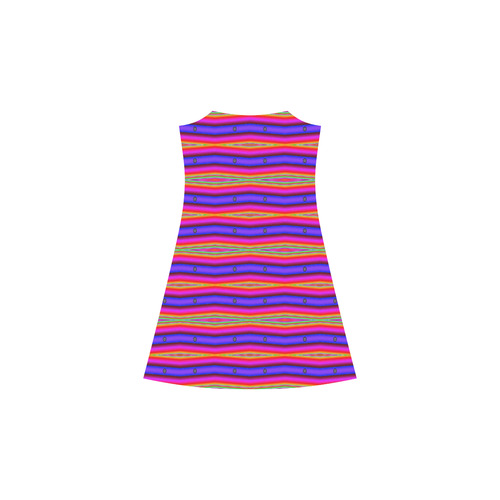 Pink Purple Striped Abstract Alcestis Slip Dress (Model D05)