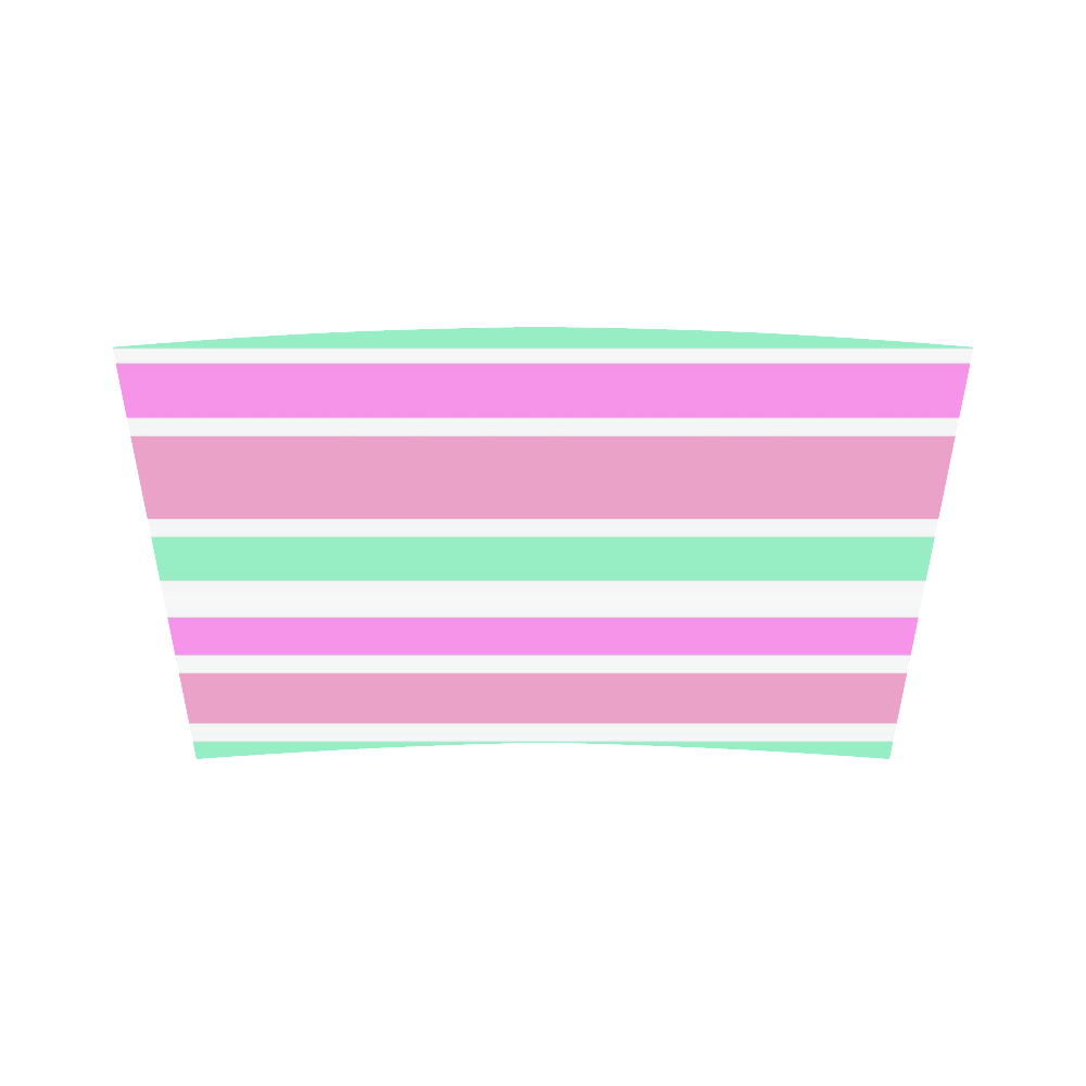 Pink Green Stripes Pattern Bandeau Top