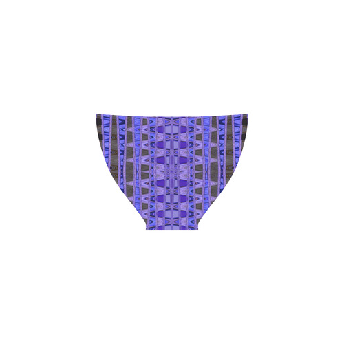 Blue Black Abstract Pattern Custom Bikini Swimsuit