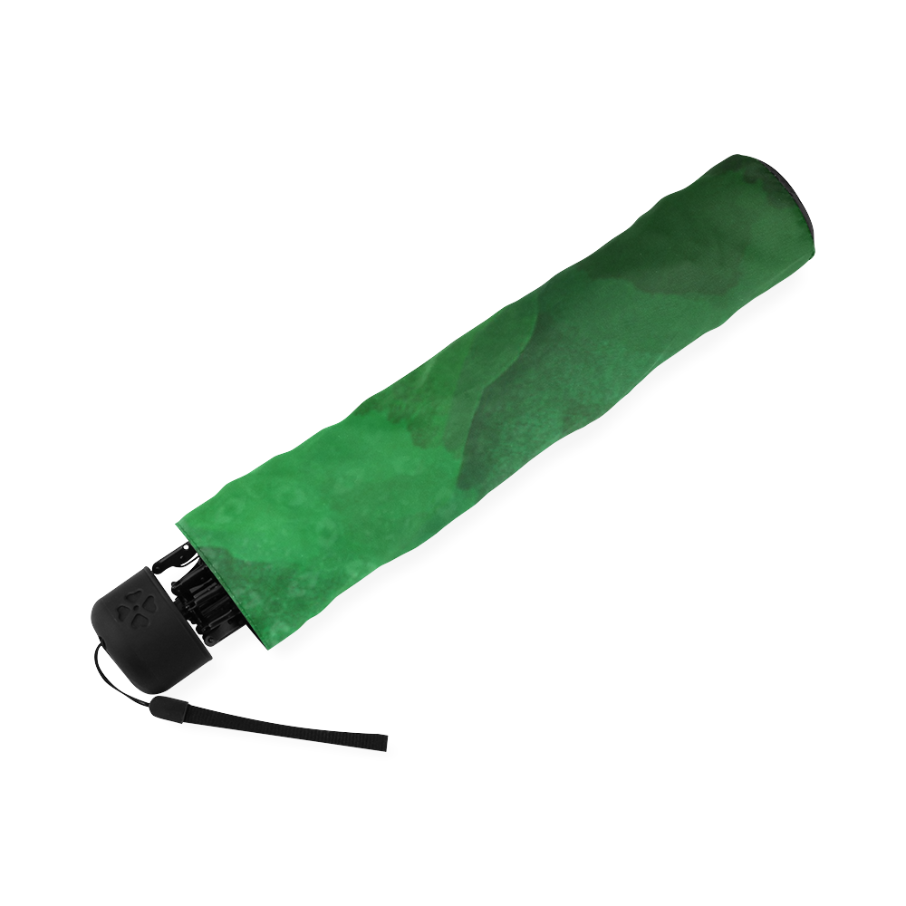 Ombre Green Abstract Forest Foldable Umbrella (Model U01)