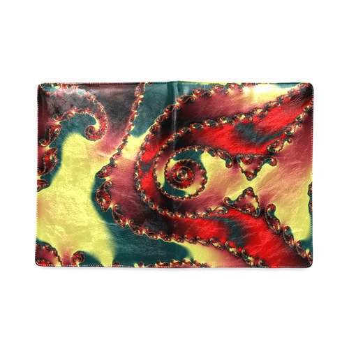 fractal green yellow black red spiral pattern beautiful colors Custom NoteBook B5