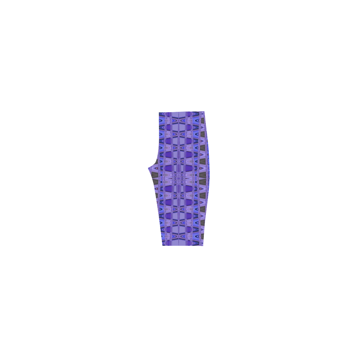 Blue Black Abstract Pattern Hestia Cropped Leggings (Model L03)