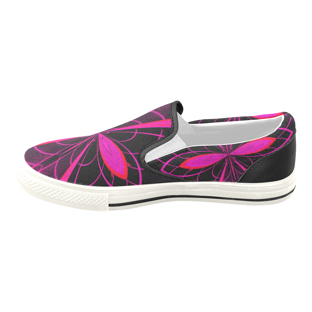 nEON mANTIS Women's Unusual Slip-on Canvas Shoes (Model 019)