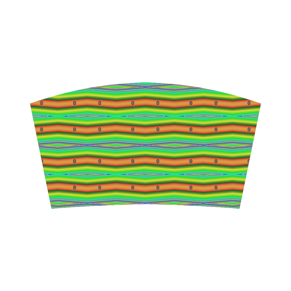 Bright Green Orange Stripes Pattern Abstract Bandeau Top