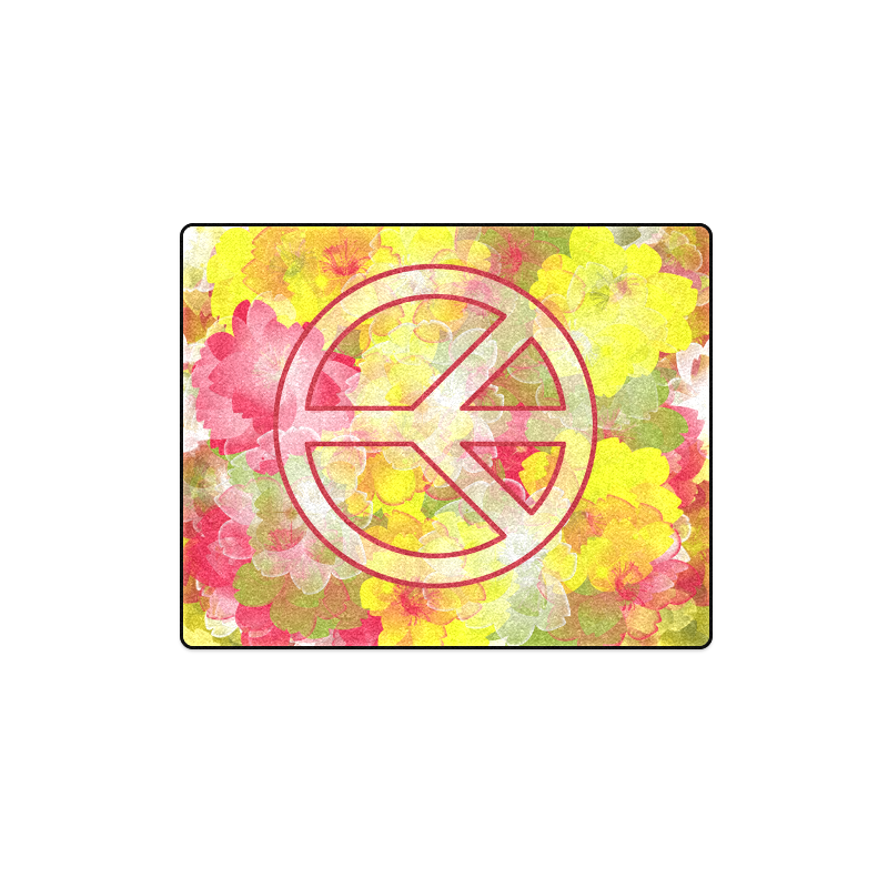 Flower Power Peace Blanket 40"x50"