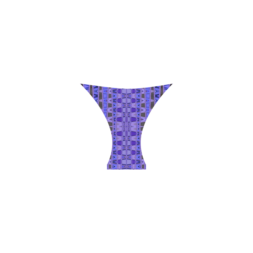 Blue Black Abstract Pattern Custom Bikini Swimsuit
