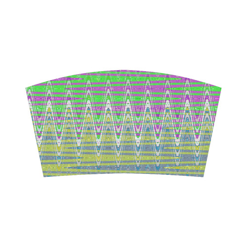 Colorful Pastel Zigzag Waves Pattern Bandeau Top