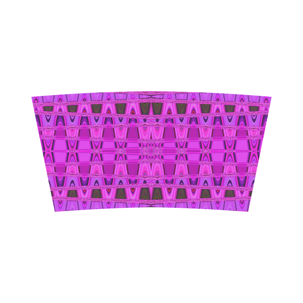 Bright Pink Black Abstract Pattern Bandeau Top