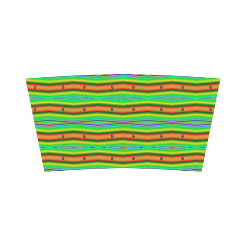 Bright Green Orange Stripes Pattern Abstract Bandeau Top