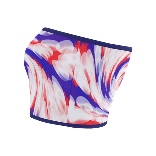Red White Blue USA Patriotic Abstract Bandeau Top