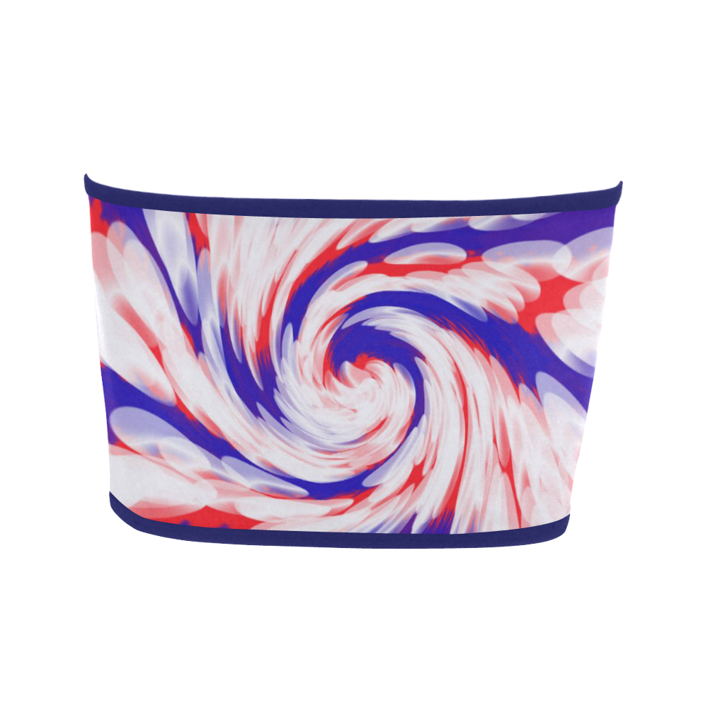 Red White Blue USA Patriotic Abstract Bandeau Top