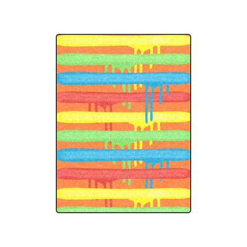 Colorful Rainbow Strokes of the Brush Blanket 50"x60"