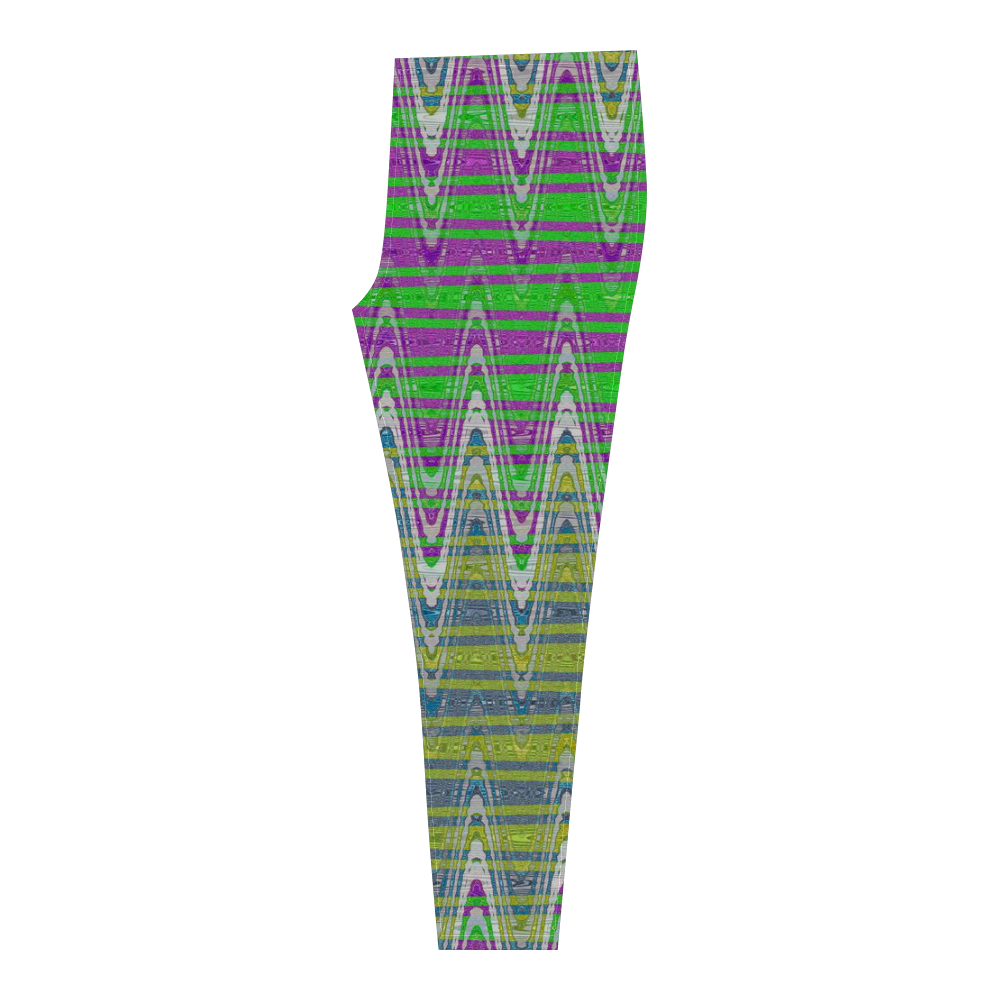 Colorful Pastel Zigzag Waves Pattern Cassandra Women's Leggings (Model L01)