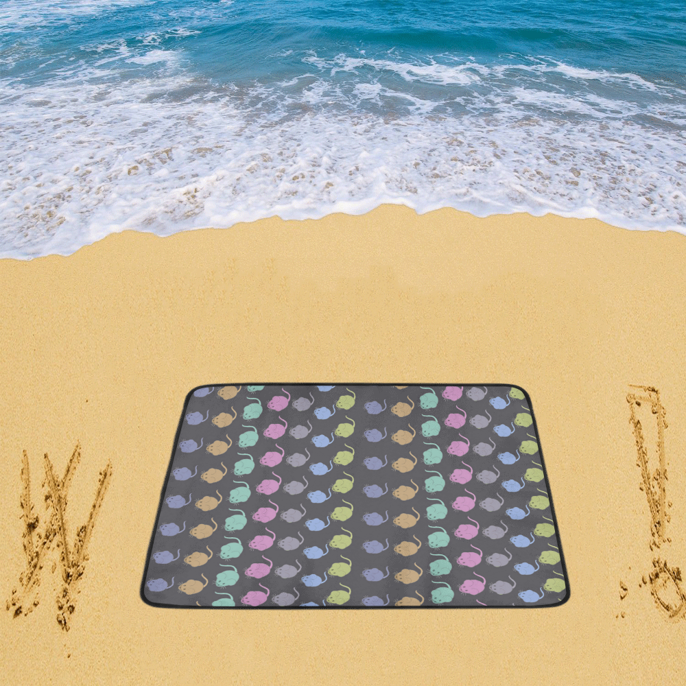 Rainbow Mice Beach Mat 78"x 60"