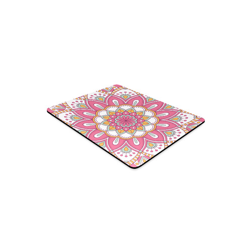 Pink Bohemian Mandala Design Rectangle Mousepad