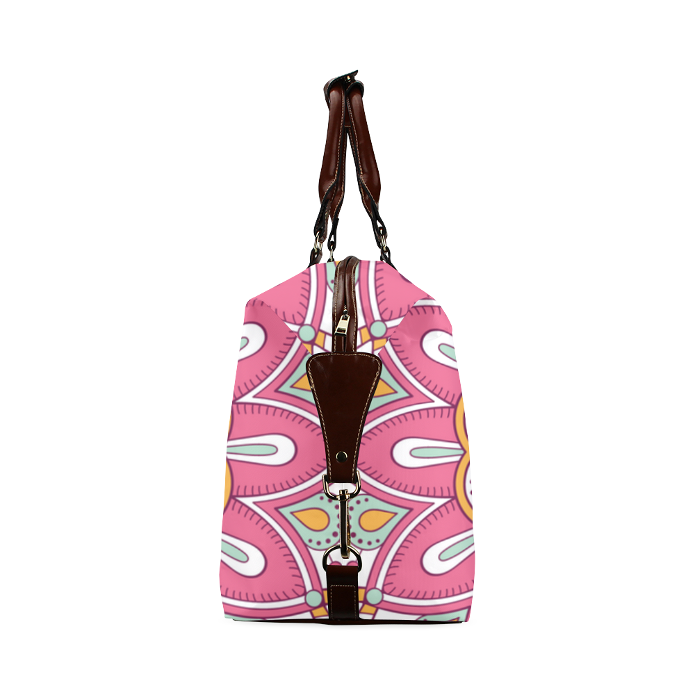 Pink Bohemian Mandala Design Classic Travel Bag (Model 1643)