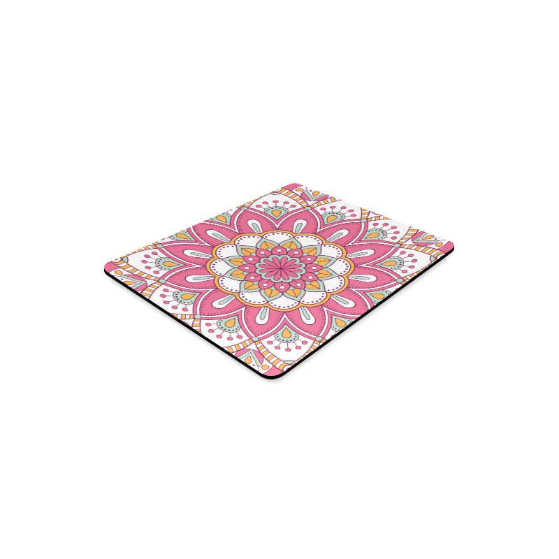 Pink Bohemian Mandala Design Rectangle Mousepad