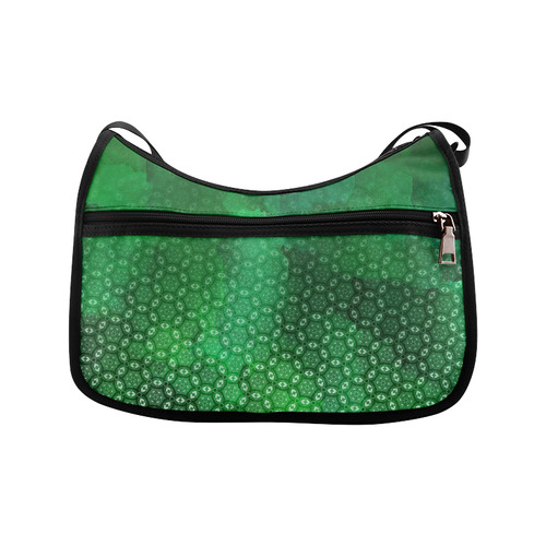 Ombre Green Abstract Forest Crossbody Bags (Model 1616)