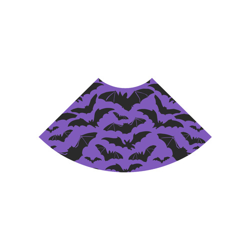 Casual sundress - model D04 Bats - purple Atalanta Casual Sundress(Model D04)