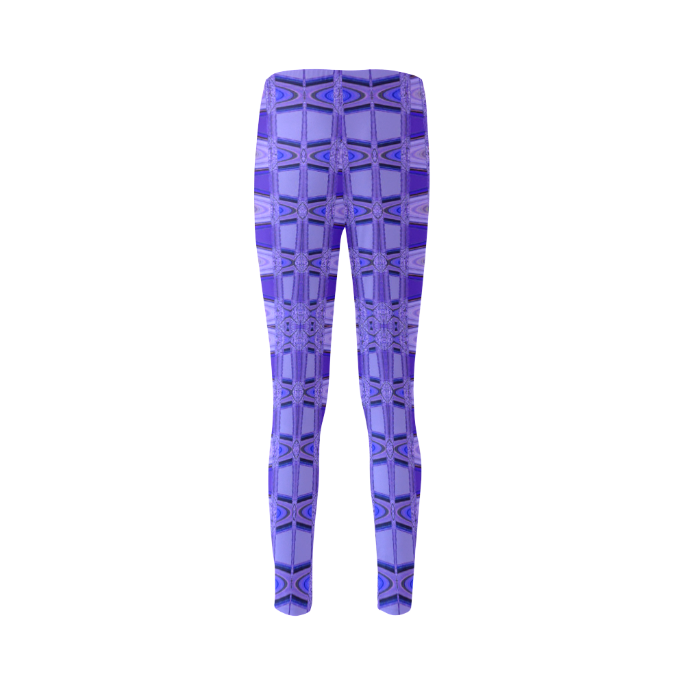 Blue Black Abstract Pattern Cassandra Women's Leggings (Model L01)