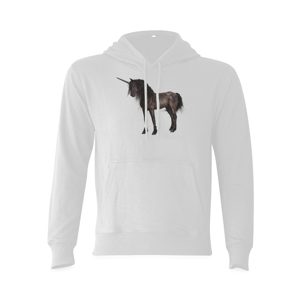 Dreamy Unicorn with brown grunge background Oceanus Hoodie Sweatshirt (Model H03)
