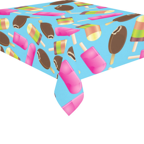 icecream Cotton Linen Tablecloth 52"x 70"