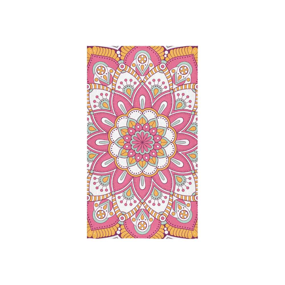 Pink Bohemian Mandala Design Custom Towel 16"x28"