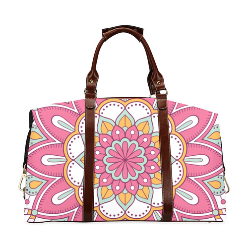 Pink Bohemian Mandala Design Classic Travel Bag (Model 1643)
