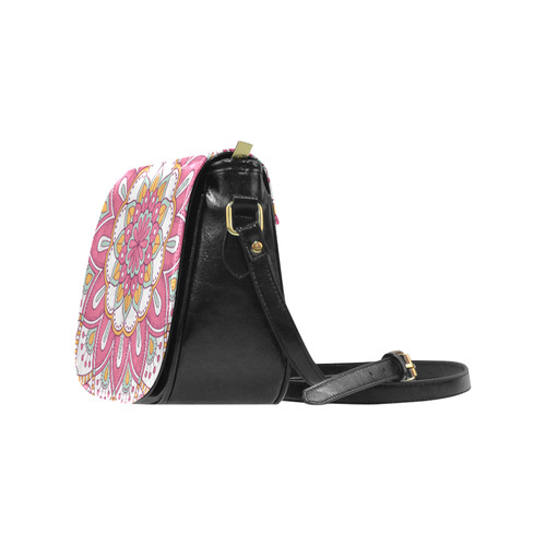 Pink Bohemian Mandala Design Classic Saddle Bag/Small (Model 1648)