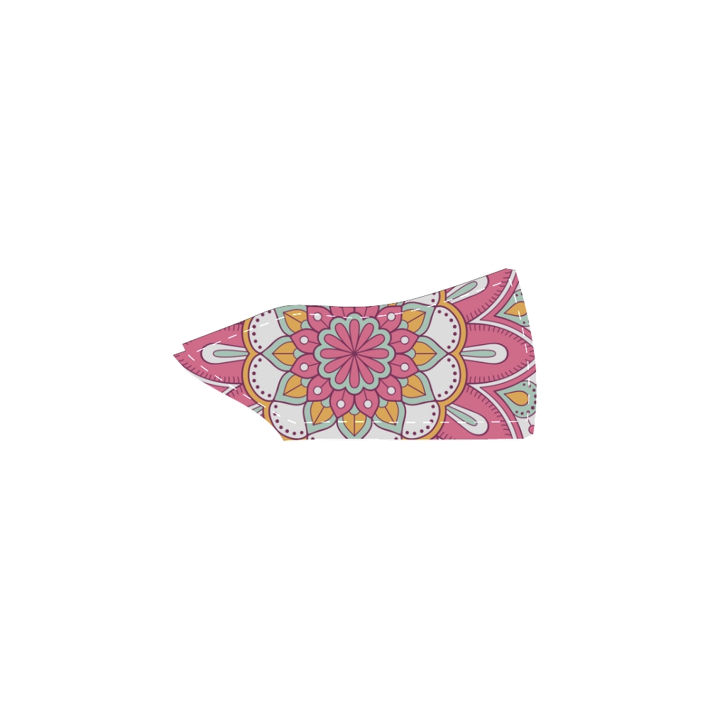 Pink Bohemian Mandala Design Women's Unusual Slip-on Canvas Shoes (Model 019)