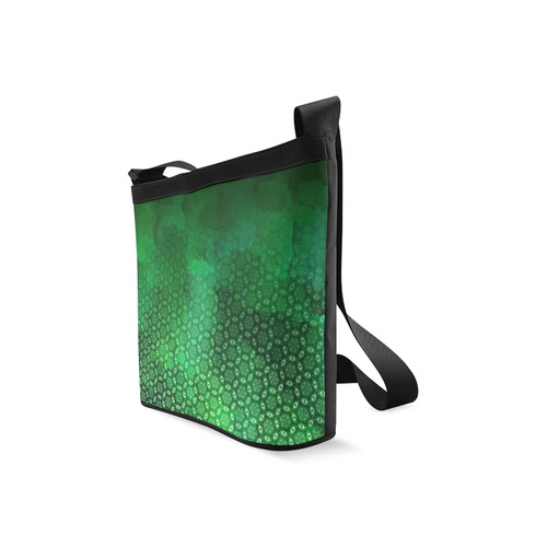 Ombre Green Abstract Forest Crossbody Bags (Model 1613)