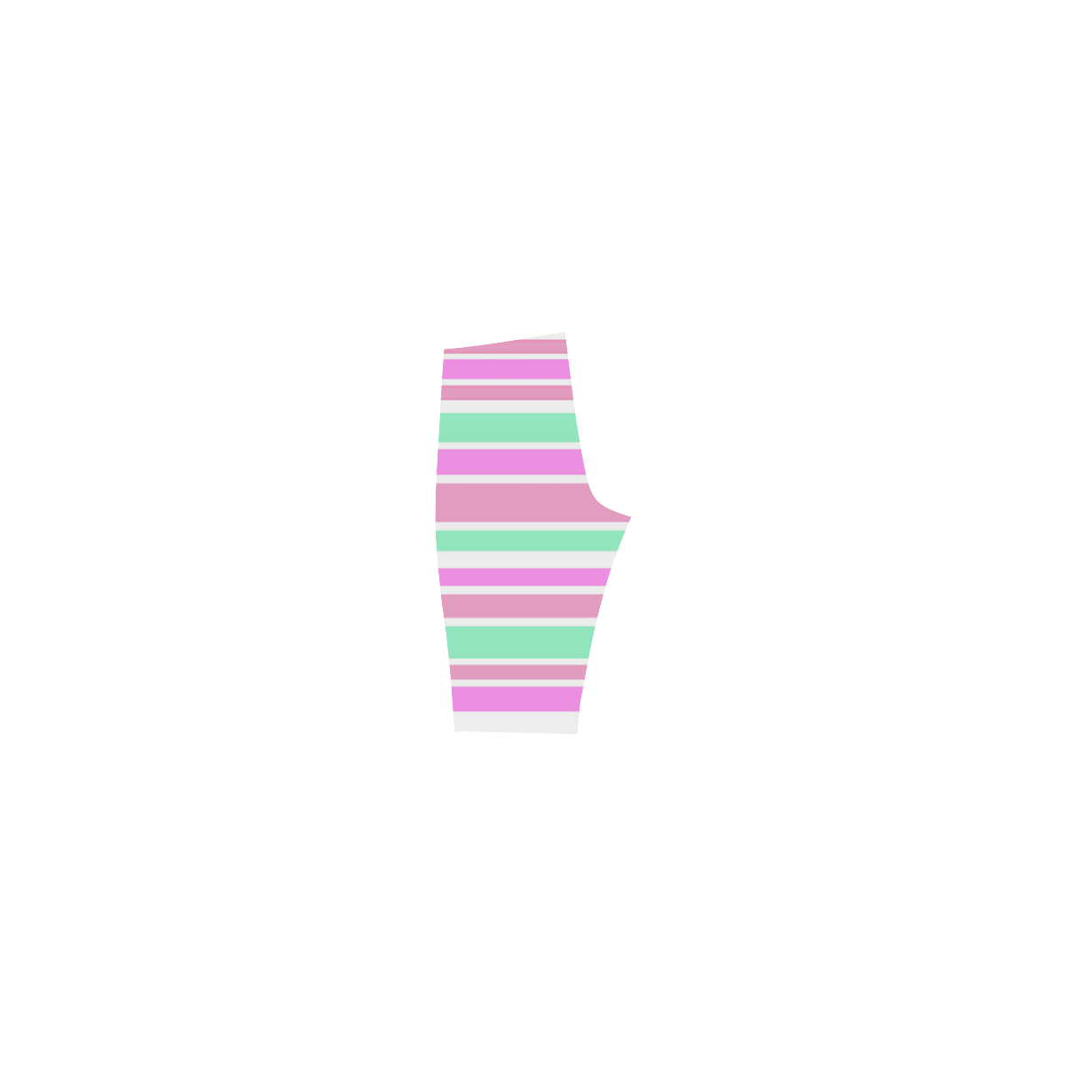 Pink Green Stripes Pattern Hestia Cropped Leggings (Model L03)