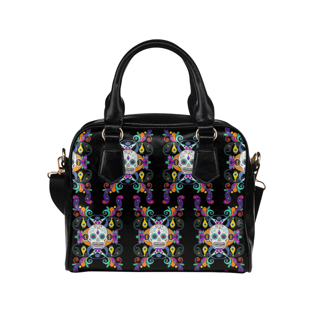 Día De Los Muertos Skulls Ornaments multicolored Shoulder Handbag ...