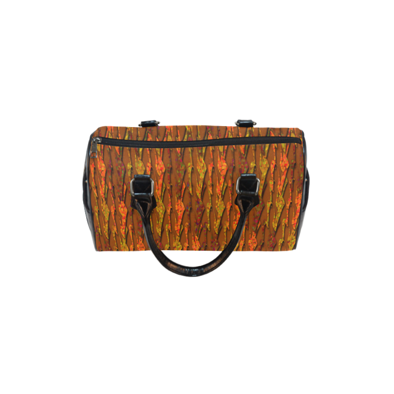 Abstract Strands of Fall Colors - Brown, Orange Boston Handbag (Model 1621)