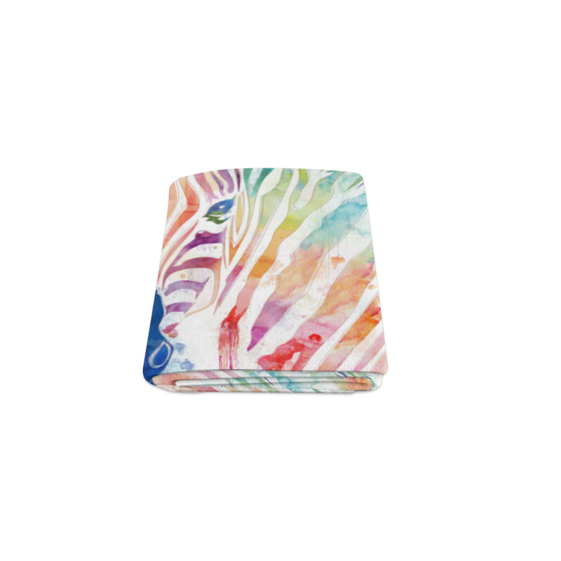 rainbow zebra Blanket 40"x50"
