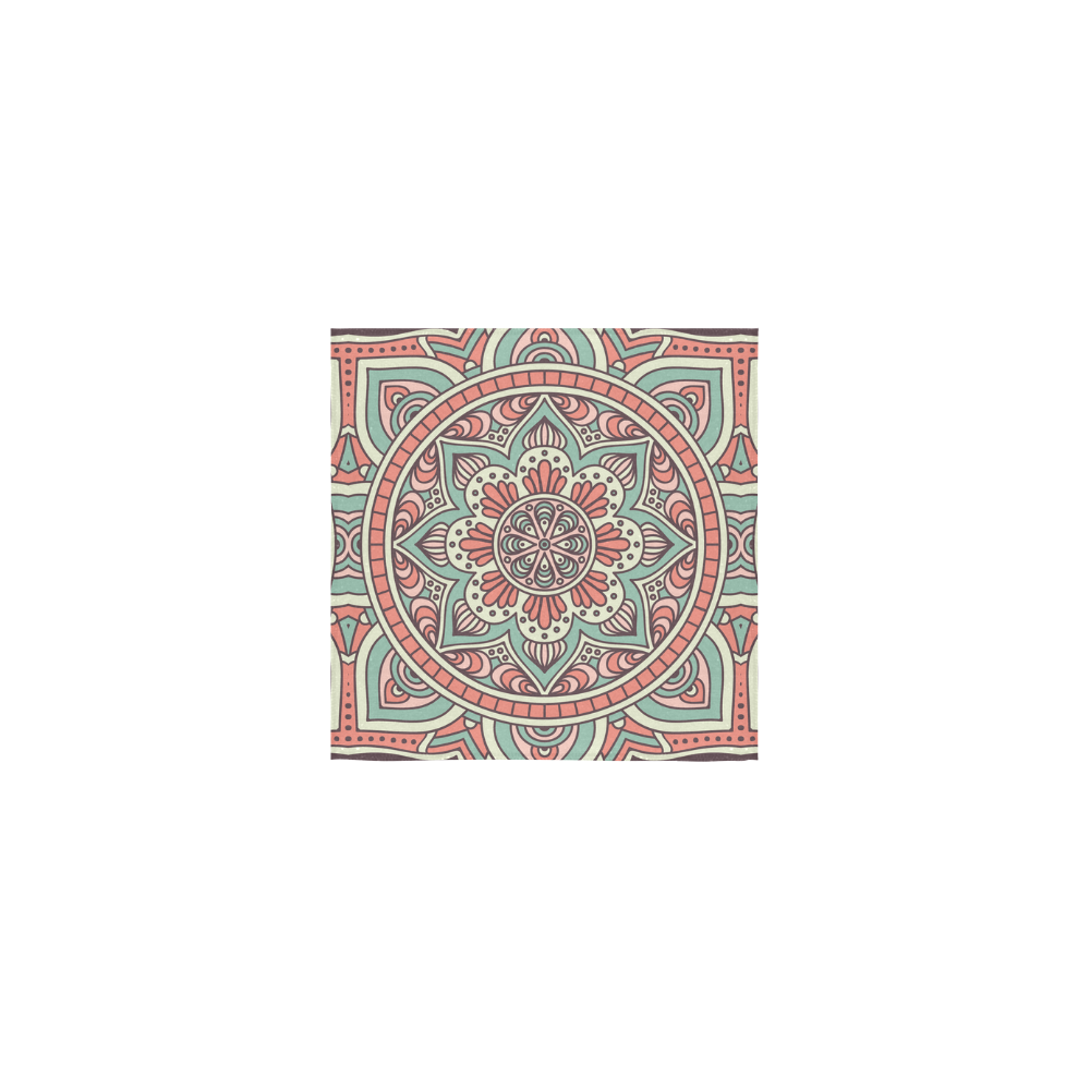 Red Bohemian Mandala Design Square Towel 13“x13”