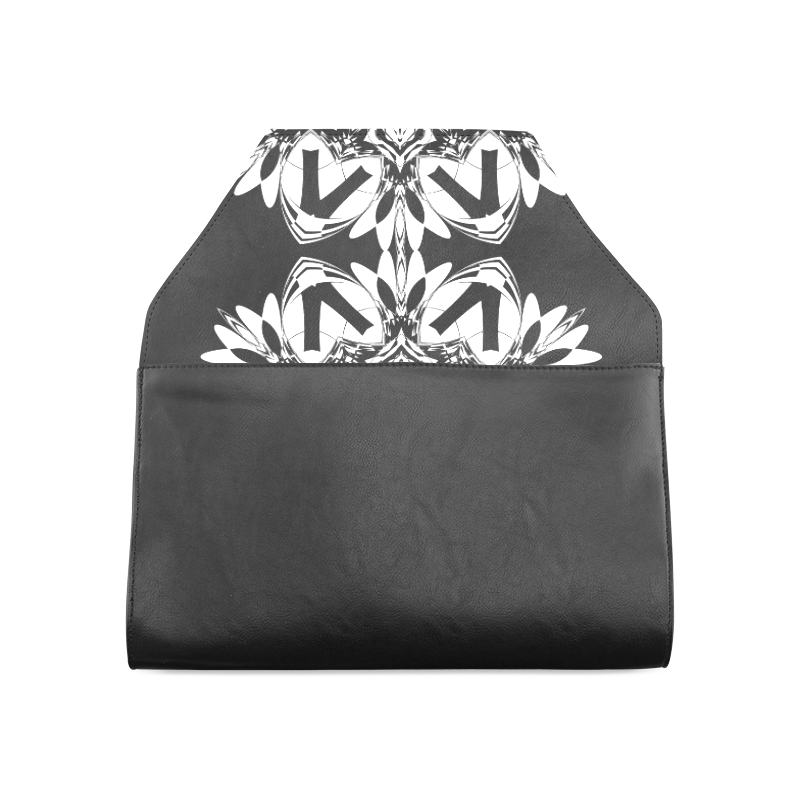 Half black and white Mandala Clutch Bag (Model 1630)