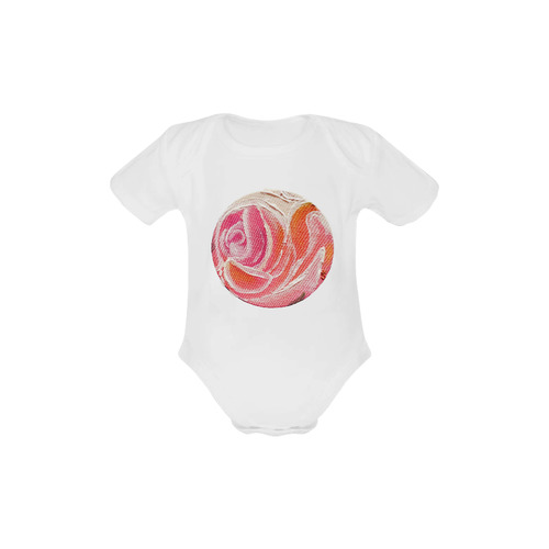 Juicy Sunday Plum Roses Baby Powder Organic Short Sleeve One Piece (Model T28)