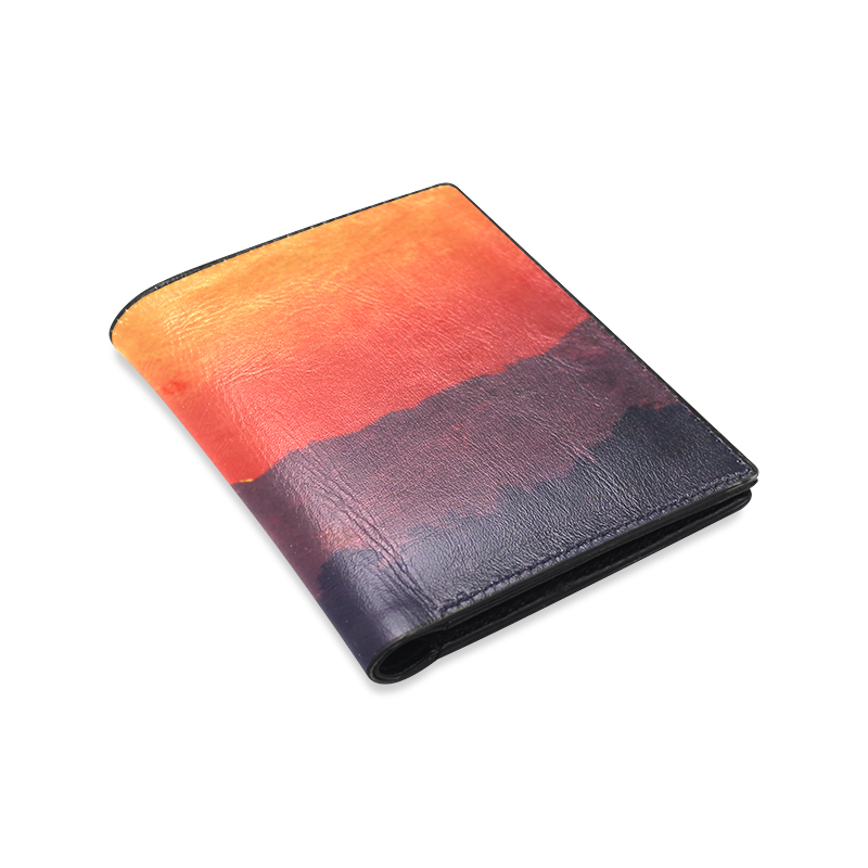 Five Shades of Sunset Men's Leather Wallet (Model 1612)