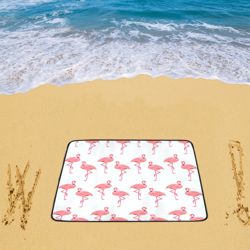 Classic Pink Flamingos Pattern Beach Mat 78"x 60"