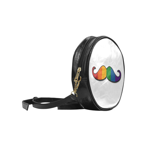 Rainbow Mustache Round Sling Bag (Model 1647)